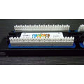 1U Cat5e RJ45 UTP 19 pulgadas 24 puertos Fluke Pass Patch Panel